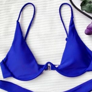 Plunge Blue Crush Bikini Top